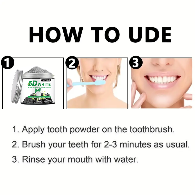 YUlTlKUE 5D Bubuk Gigi Arang A - Teeth Whitening Near Me ulasan dan harga